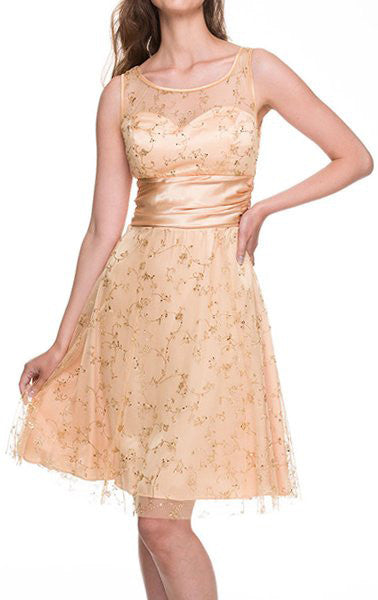 CLEARANCE - Juliet 2157 Knee Length A-Line Semi-Formal Dress by DiscountDressShop