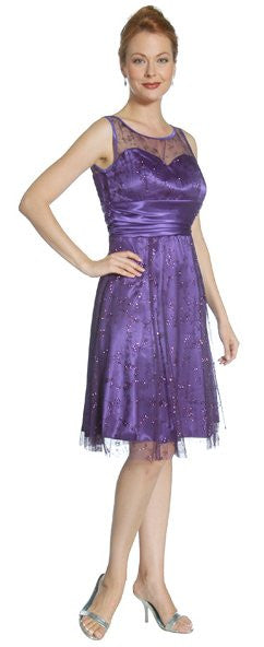 CLEARANCE - Juliet 2157 Knee Length A-Line Semi-Formal Dress by DiscountDressShop