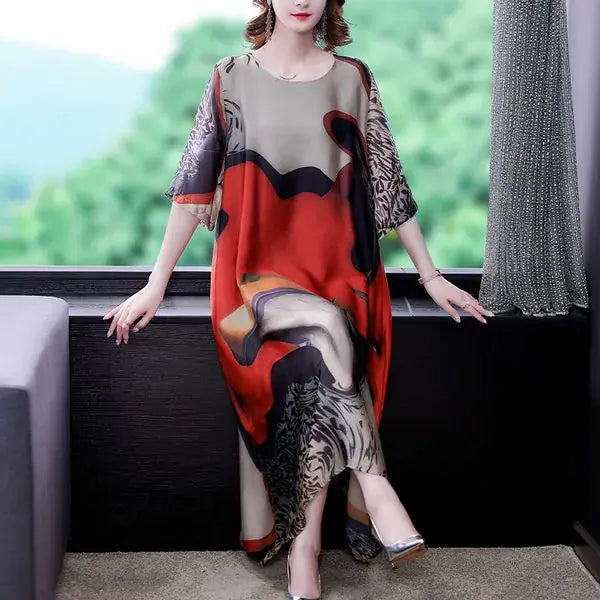 Plus Size Printed Dress for Women by Trendy Attic Store01