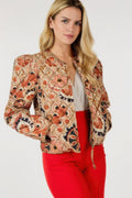 Zip Up Multi-print Jacket by Tigbul's Variety Fashion Shop